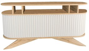 Bočný stolík Stor Oak a White