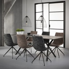 Jedálenský stôl 56-86 190x90cm Betón optik  - Komfort-nábytok