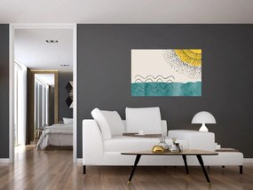 Obraz - Abstraktná maľba pláže N⁰1 (90x60 cm)