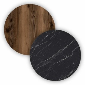 Skrinka Elite Walnut and Black Marble