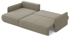 Béžová rozkladacia/s úložným priestorom rohová pohovka (ľavý roh) Nanea – Makamii