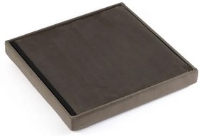 Skladacia taburetka L zamatová, hnedá