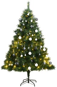 Umelý výklopný vianočný stromček 300 LED a sada gúľ 240 cm 3210430