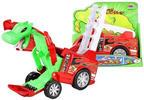 LEAN TOYS Hasičské autíčko - transformers červené