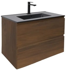 Kúpeľňová skrinka s umývadlom SAT B-Way 79x50x45 cm matný orech BWAY280NUTU4BB