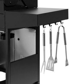 Teesa TSA0251 Plynový gril 5007 MASTER, 5 horákov, 12 kW, čierno-strieborný