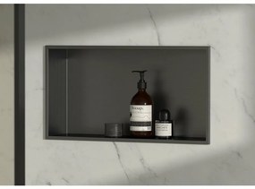 POLYSAN 1301-53B Inserta zapustená polica do obkladu 51 x 27 cm, nehrdz. oceľ, antracit