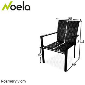 Noela Záhradná ratanová stolička Wicker Pat 2 ks