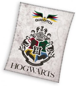 Detská flísová deka Harry Potter, sivá, 130x170 cm