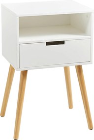 XXXLutz NOČNÝ STOLÍK, borovica, prírodná farba, biela, 40/63,5/30 cm Xora - Nočné stolíky - 007968017701