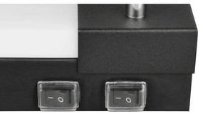 Matne čierne LED nástenné svietidlo Enrico – Trio