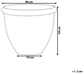 Kvetináč ⌀ 40 cm hnedý TESALIA Beliani