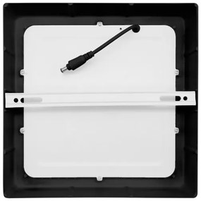 Solight WD173-B- LED Stropné svietidlo LED/18W/230V 3000/4000/6000K čierna hranatý