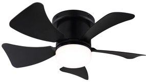 ZEVENTI - LED Stmievateľný stropný ventilátor MUNDAKA LED/10W/230V čierna + DO ZV0048