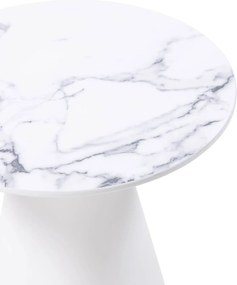 Konferenčný stolík Margos 46 cm biely/mramor I