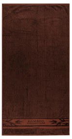 4Home Sada Bamboo Premium osuška a uterák tmavohnedá, 70 x 140 cm, 50 x 100 cm