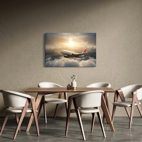 Obraz - Lietadlo v oblakoch (90x60 cm)