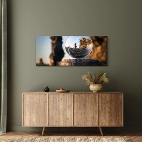 Obraz lupy a krajiny (120x50 cm)