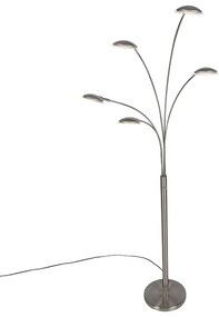 Stojaca lampa z ocele vrátane LED s dotykovým stmievačom - Sixties Trento