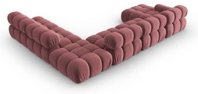 Ružová zamatová pohovka 379 cm Bellis – Micadoni Home