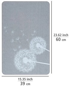 Sivá kúpeľňová predložka z kremeliny 39x60 cm Astera – Wenko