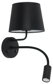 Toolight Toolight, nástenné svietidlo LED 3W+1xE27 APP1610-2W, čierna, OSW-01593