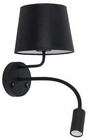 Toolight Toolight, nástenné svietidlo LED 3W+1xE27 APP1610-2W, čierna, OSW-01593
