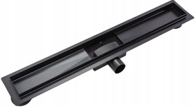 Rea Neox Black Matt, lineárny odtokový žľab 70cm, vzor 2v1, čierna matná, REA-G6602