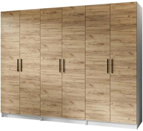 Skriňa X3 Gold 2d Biela/Dub Craft Zlatý