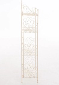 Kovová polica regál Maia - Krémová