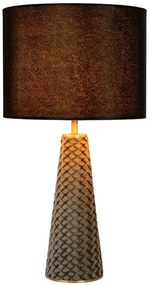 Lucide 10501/81/30 EXTRAVAGANZA VELVET - Stolná lampa - priemer 25 cm - 1xE27 - Čierne