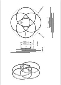 Globo 67355-55N -LED Stropné svietidlo KOMBOS LED/55W/230V pr.51,5 cm matný chróm