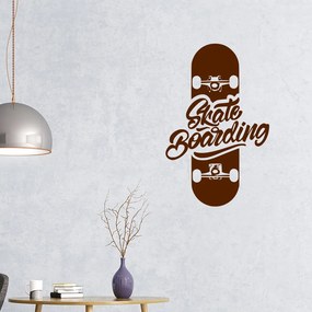 Veselá Stena Samolepka Skate Farba: hnědá, Veľkosť: 40 x 25 cm