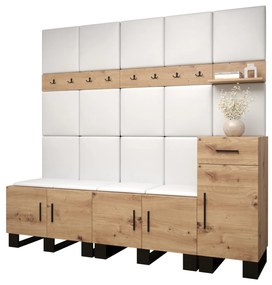 Predsieňová zostava Amanda 8 (dub artisan + biela). Vlastná spoľahlivá doprava až k Vám domov. 1085927