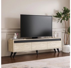 TV stolík/skrinka Central (travertín + antracit) . Vlastná spoľahlivá doprava až k Vám domov. 1102038