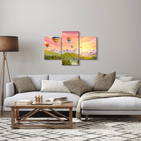 Obraz balónov nad krajinou (90x60 cm)