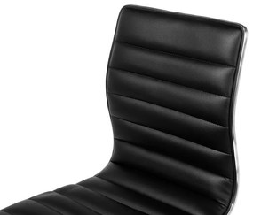 Sada 2 barových stoličiek z umelej kože čierna LUCERNE Beliani