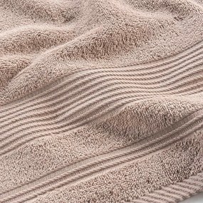 Béžová froté bavlnená osuška 70x130 cm Tendresse – douceur d'intérieur