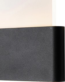 Vonkajšie nástenné svietidlo čierne vrátane LED so štítkami domov IP54 - Kandi