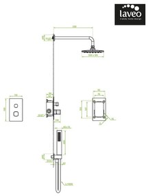 Laveo Tores, sprchová súprava pod omietku, grafitová, LAV-BVT_901P