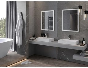 Mexen Taco, LED kúpeľňové zrkadlo s podsvietením 60x80 cm, 6000K, ochrana proti zahmlievaniu, 9805-060-080-611-00