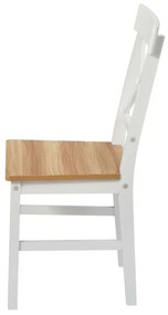 Jedálenský set 4x stolička + stôl Catini KAMPALI - Biela