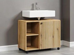 Kúpeľňová skrinka pod umývadlo Pure Bliss 80 cm, dub evoke%