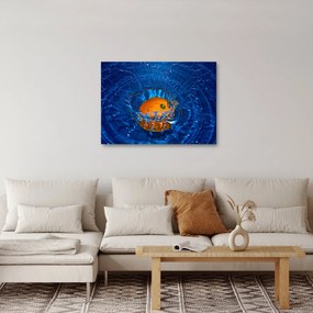 Obraz - pomaranč vo vode (70x50 cm)