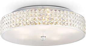 Stropné svietidlo Ideal Lux Roma PL9 chróm 9x40W G9 kov/krištáľ