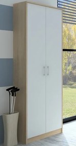 Šatníková skriňa Vincent, dub sonoma/biela