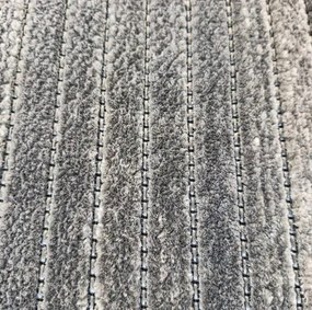 HU Sivý pruhovaný koberec Saloon ANTRACIT Rozmer: 60x100 cm