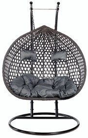 Závesné hojdacie dvojkreslo VULCANO EXTRA, nosnosť 250 kg - sivé