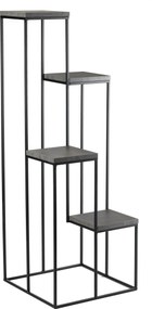 STOJAN NA KVETINÁČ KASKADA 110X40X40 CM ČIERNA/SIVÁ