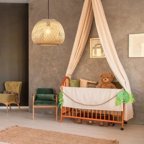 Luster na lanku ZANZIBAR 1xE27/20W/230V pr. 35 cm bambus